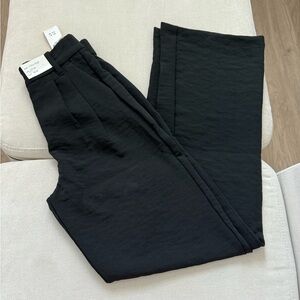 abercrombie & fitch sloane crepe tailored pants in black 25”L